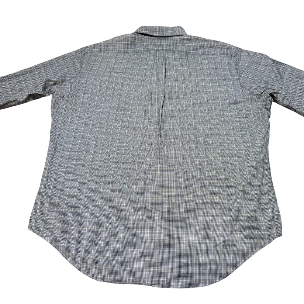 Ralph Lauren Classic Fit Long Sleeve Button Down Glen Plaid Pony Men XL